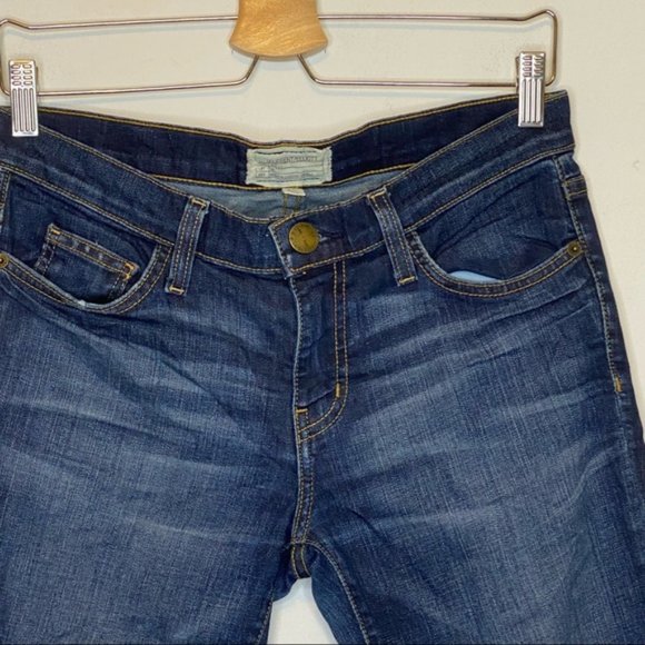 Current/Elliott The Stiletto Mid Rise Cropped Fitted leg Skinny Jeans Size 27 - Picture 3 of 12